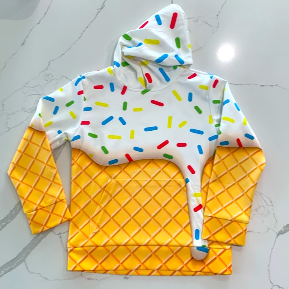 Ice cream cone kids hoodie unisex